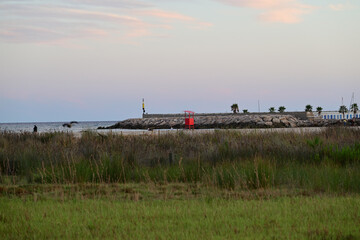 Hafen mit Yachten in Coma-ruga, Spanien