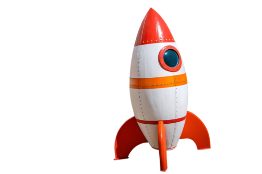Cartoon Rocket Isolated isolated on transparent background