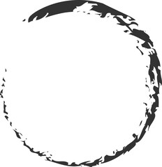 원형-원 프레임-브러쉬-붓터치-수묵화-먹물-거친
