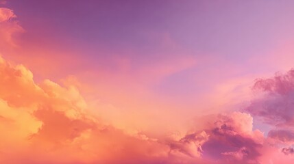 Gradient background with warm sunset tones fading from orange to soft lavender, dreamy and minimal, clear central space for text, 16:9