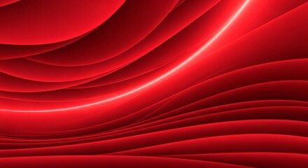 Dynamic Red Abstract Background With Flowing Lines and Radiant Light Design