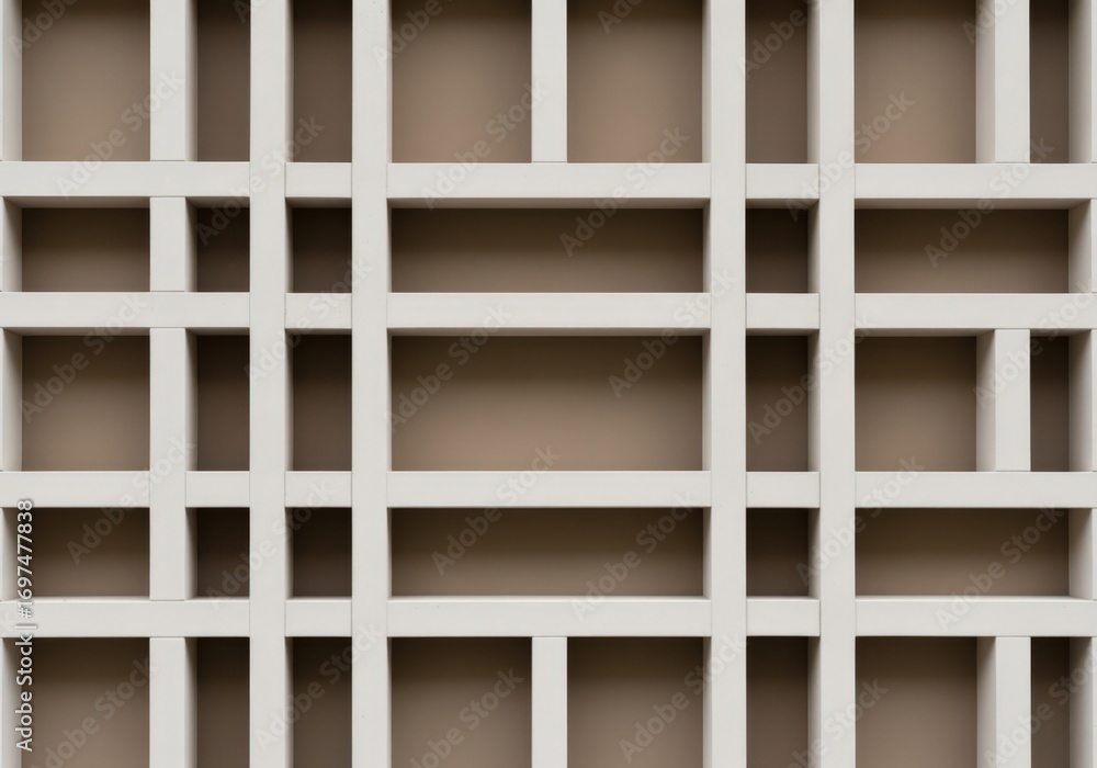Poster abstract geometric grid pattern with warm neutral tones