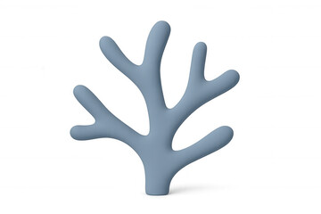 3d model of a light blue coral with transparent background, perfect for marine life, ocean and underwater-themed projects