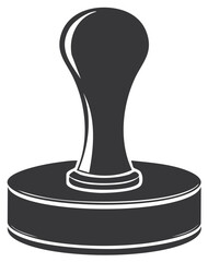 Classic office rubber stamp vector icon for approval and documents