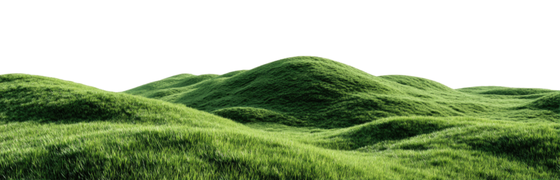 Lush green hills rolling landscape
