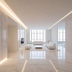 modern living room with fireplace