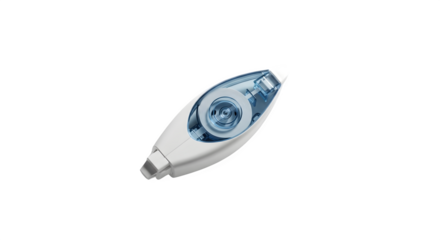 Correction tape isolated on transparent background for correcting mistakes in writing