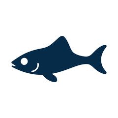 Modern minimalist fish symbol for seafood, nature, and aquatic business branding
