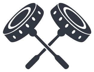 Two Crossed Taiko Drums, Japanese Musical Instruments, Rhythm and Sound Concept, Festive Traditions