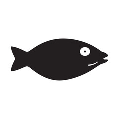 Modern clean fish silhouette illustration for marine branding and professional identity design
