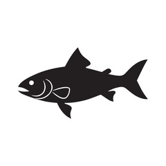 Obraz premium Abstract fish silhouette vector symbolizing nature, water, and aquatic lifestyle culture