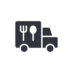 Delivery Truck Symbolizing Food Transportation And Express Meal Services