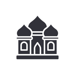 Iconic Representation Of Islamic Architectural Structure Featuring Ornate Domes And Arches