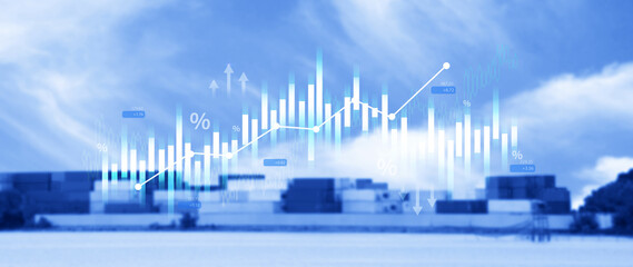 Stock market business and exchange financial growth graph. Business chart data graph diagram,...