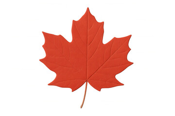 Red maple leaf isolated on transparent background, symbolizing canada, autumn, and nature's beauty