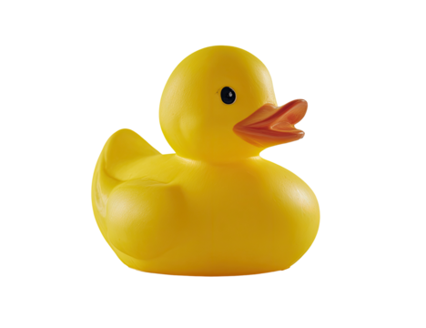 Bright yellow rubber duck, simple design