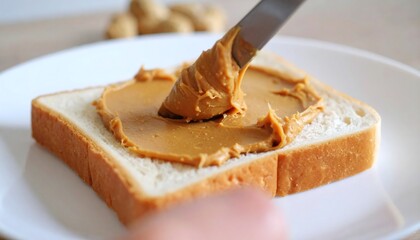 Peanut butter on toast
