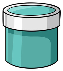 Cartoon style water pipe illustration in green with white top for various design projects.