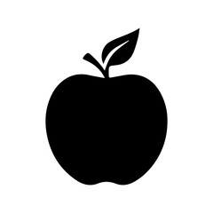 apple silhouette healthy food leaf