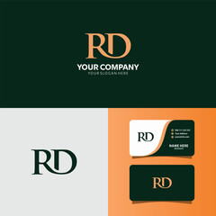 Obraz premium Professional RD Logo and Business Card Design Template for Company Branding and Marketing