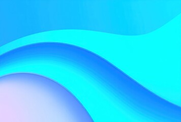 Naklejka premium Abstract blend of curving planes in cool aqua, sky blue, and soft lavender create a serene, flowing texture