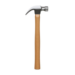Claw hammer with a wooden handle
