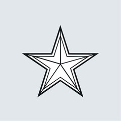 Obraz premium Minimal black star vector, simple silhouette