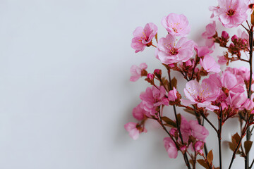 a vase filled with pink roses on a pink background