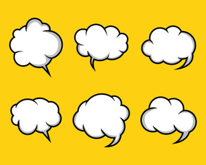 Set of different comic book speech bubbles