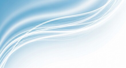 Dynamic Soft Blue Background With Flowing White Light Trails Design