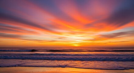 Beautiful sunrise over the sea 