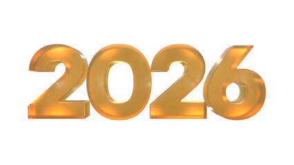 New Year 2026 Numbers on Yellow Plastic