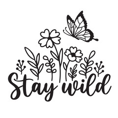 vector illustration of a floral background with butterfly