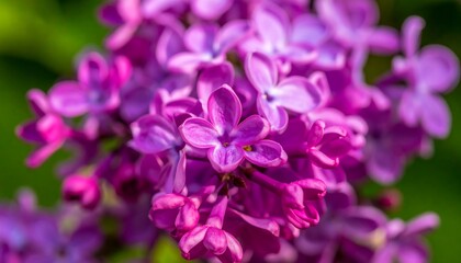 Close-up of vibrant purple lilac blossoms (3)