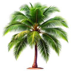 Fototapeta premium Summer Coconut Tree PNG on Transparent Background.