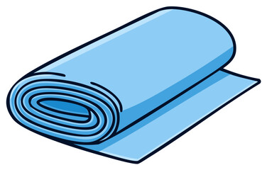 Rolled Light Blue Fabric - Textile Roll for Projects, Art, and Crafts