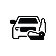 Black solid icon for vehicle item
