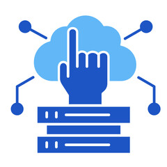 Cloud Storage  Icon Element For Design