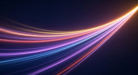 Futuristic Light Trails Create Vibrant Motion Graphic Background Design