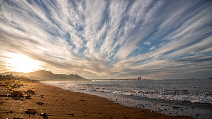Dawn on the coast of the Sea of ​​Okhotsk