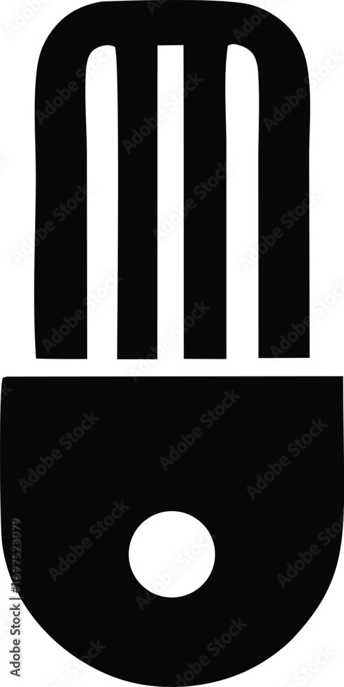 Poster abstract representation of a retro microphone or speaker element symbol design