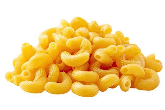 Pile of uncooked macaroni
