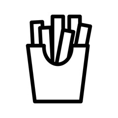 french fries line icon