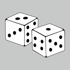dice on white background