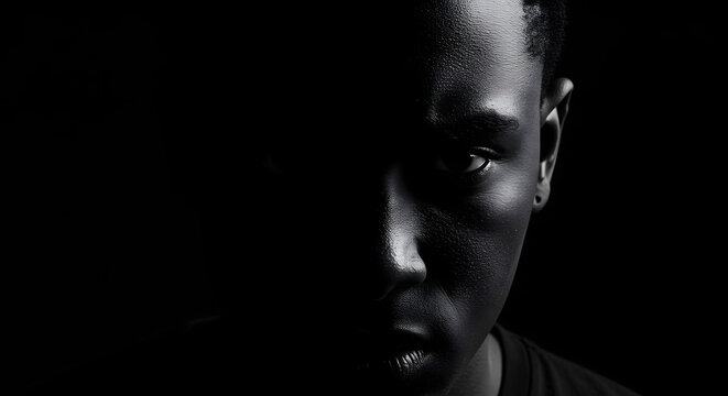 Dramatic Portrait in Shadow