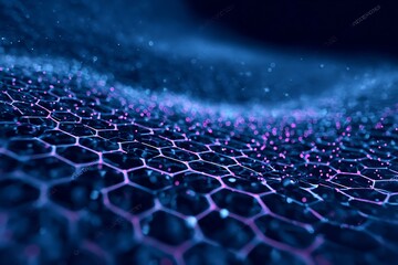 A digital circuit pattern with blue light and binary code illustrates communication and data flow in business.