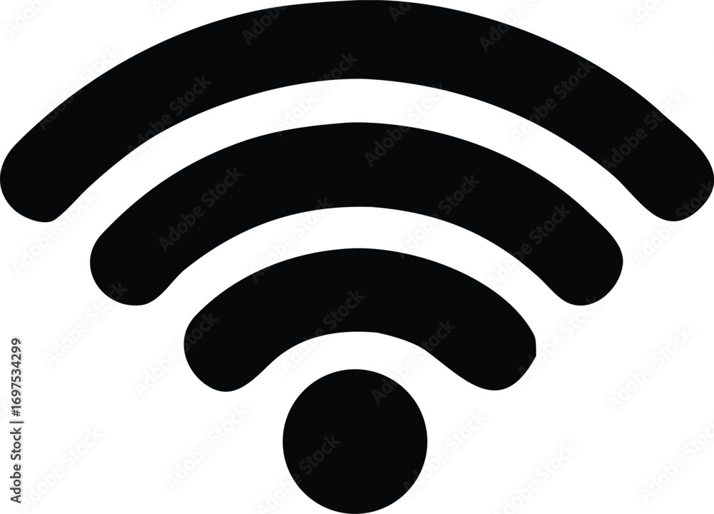 Poster wireless wifi signal icon symbol for internet connection and network access available and strong sig
