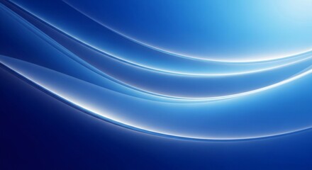 Elegant Blue Waves Abstract Background With Soft Light Gradients