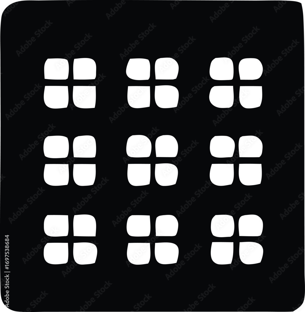 Poster abstract grid pattern with textured square elements minimalist design geometric arrangement modern g