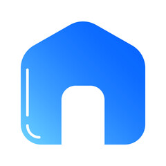 Social Media Home Flat Gradient Icon